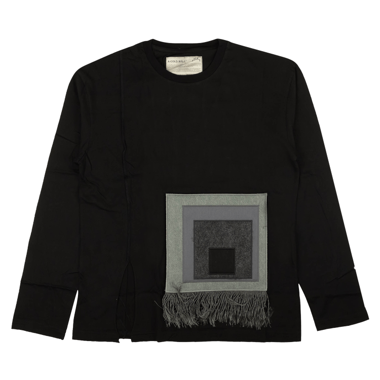A-Cold-Wall* Fringe Patch Long-Sleeve T-Shirt 'Black'