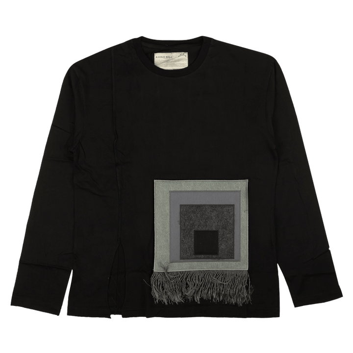 A-Cold-Wall* Fringe Patch Long-Sleeve T-Shirt 'Black'