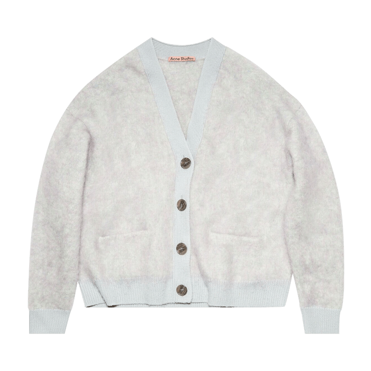 Acne Studios Mohair Wool Fluffy Cardigan 'Grey Melange'
