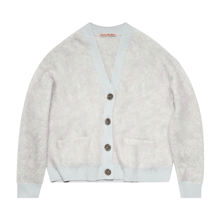 Acne Studios Mohair Wool Fluffy Cardigan 'Grey Melange'
