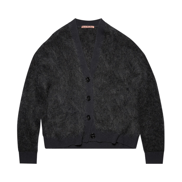 Acne Studios Mohair Wool Fluffy Cardigan 'Anthracite'