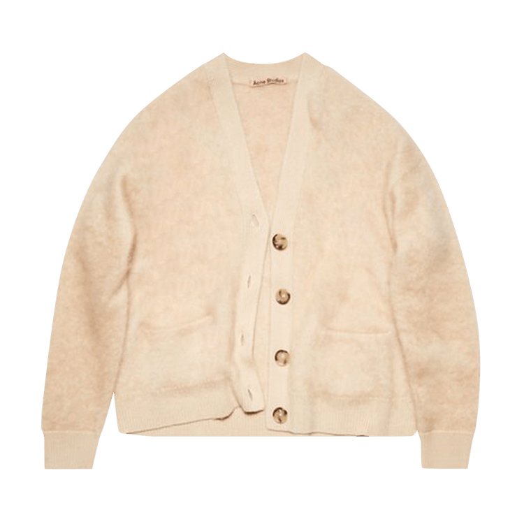 Acne Studios Mohair Wool Fluffy Cardigan 'Warm Beige'