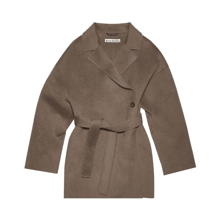 Acne Studios Single Breasted Asymmetric Coat 'Rust Brown'