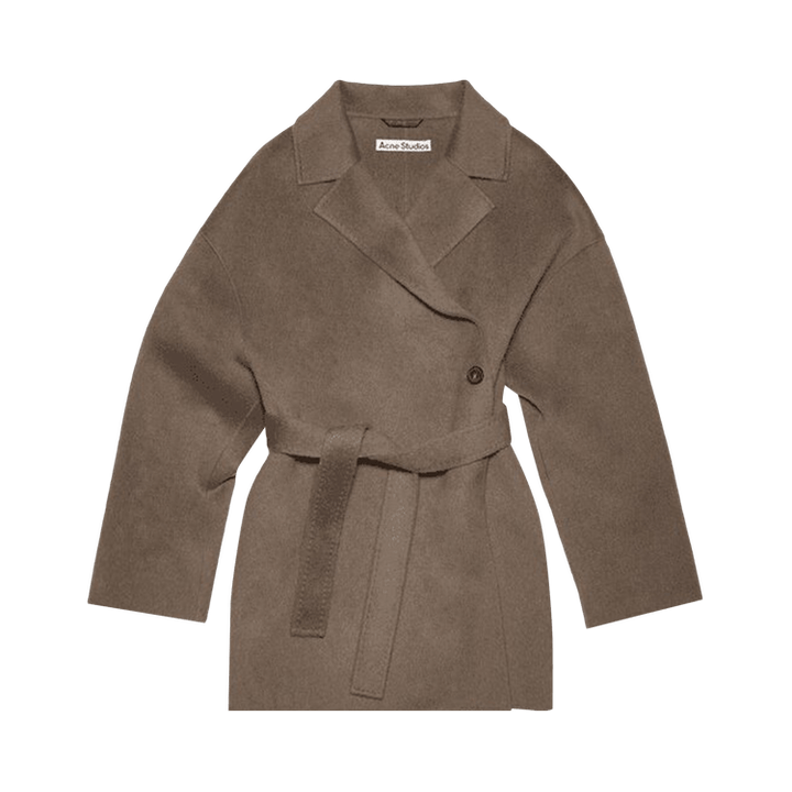 Acne Studios Single Breasted Asymmetric Coat 'Rust Brown'