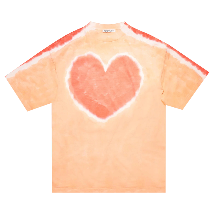 Acne Studios Tie Dye Heart T-Shirt 'Green/Brown'