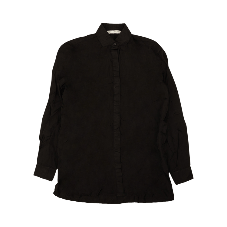 1017 ALYX 9SM Crosshatch Logo Long-Sleeve Button Down Shirt 'Black'