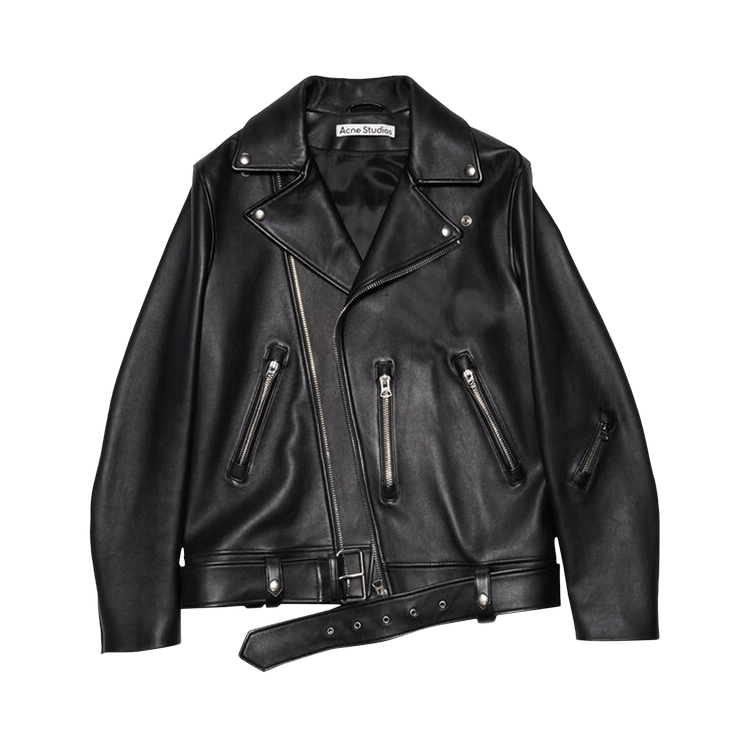Acne Studios Leather Biker Jacket 'Black'