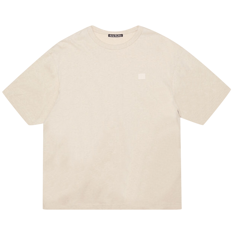 Acne Studios Face Logo Patch T-Shirt 'Oatmeal Melange'
