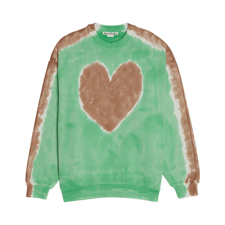 Acne Studios Fyre Coeur Crew Sweatshirt 'Green/Brown'