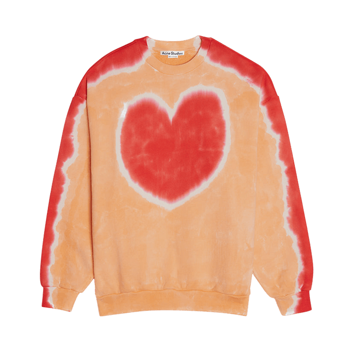 Acne Studios Fyre Coeur Crew Sweatshirt 'Orange/Coral'