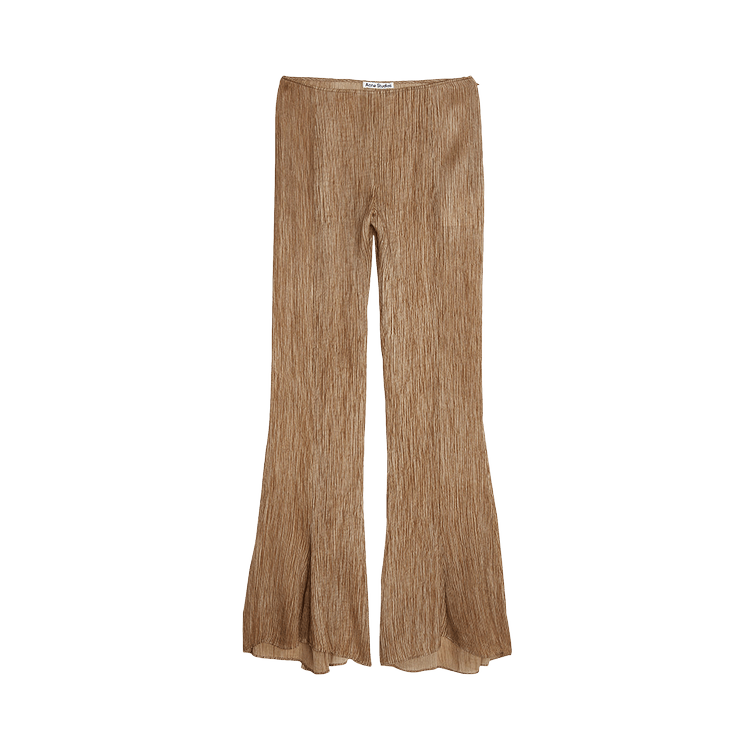 Acne Studios Soft Satin Print Pants 'Caramel Brown'