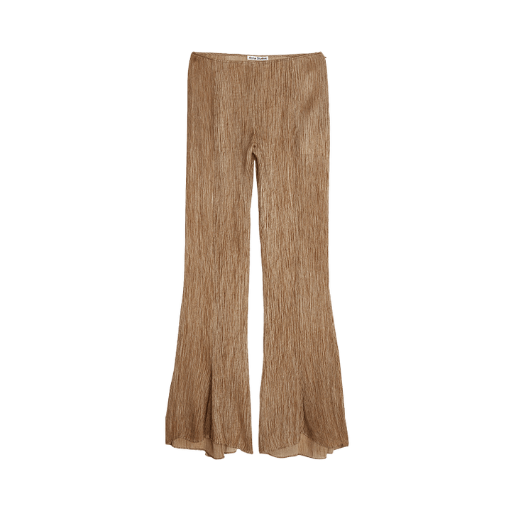 Acne Studios Soft Satin Print Pants 'Caramel Brown'