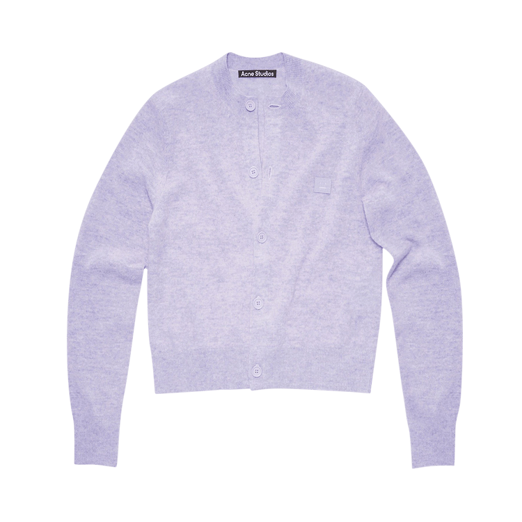 Acne Studios Wool Crewneck Cardigan 'Purple'