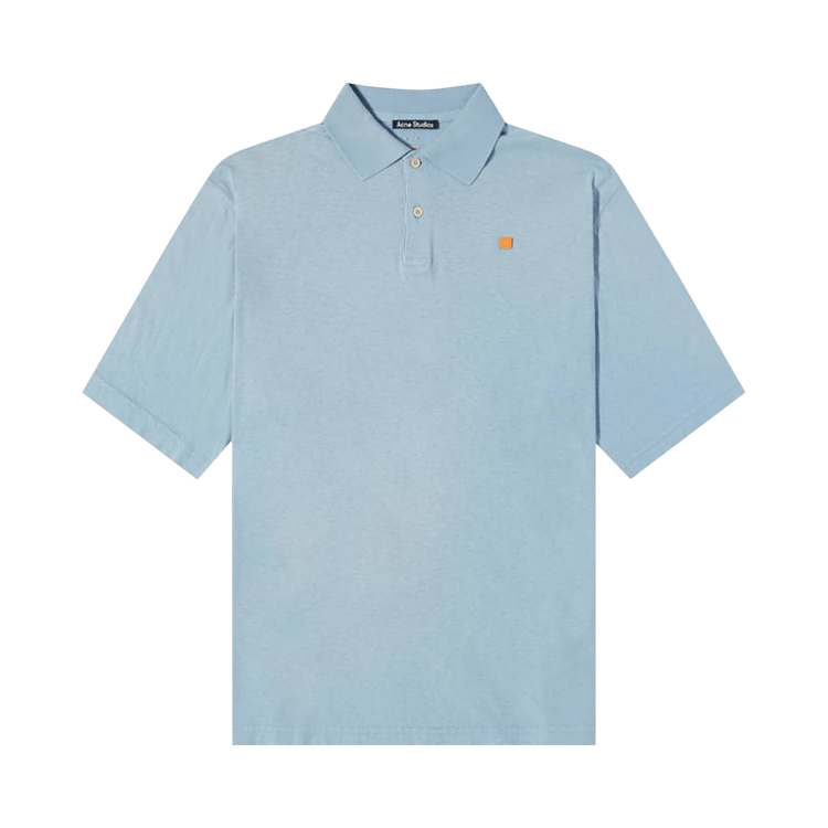 Acne Studios Egnes Face Fade Out Polo 'Dusty Blue'