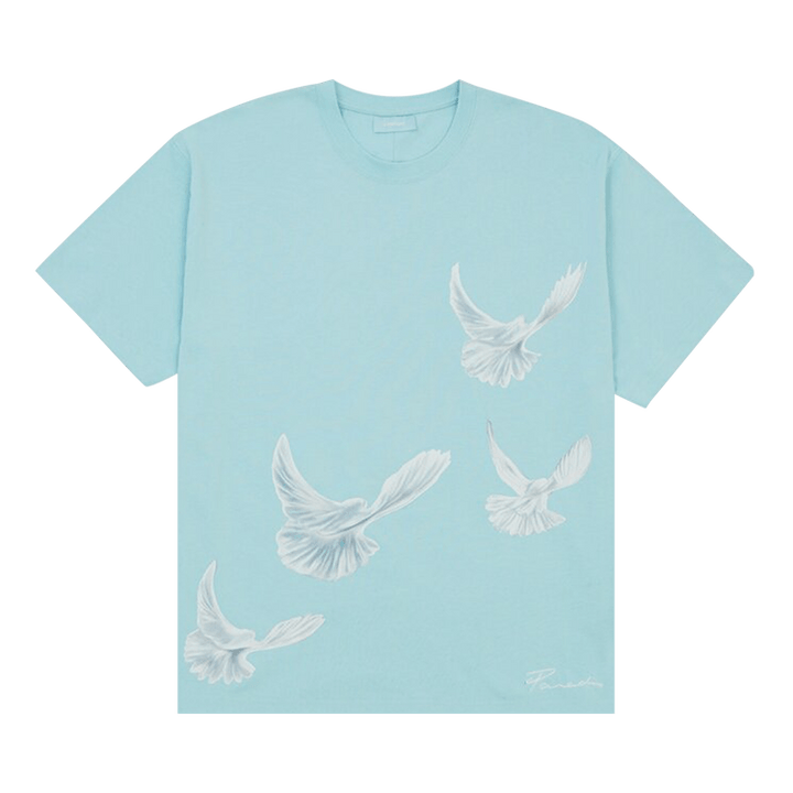 3.PARADIS Singing Doves T-Shirts 'Sky Blue'