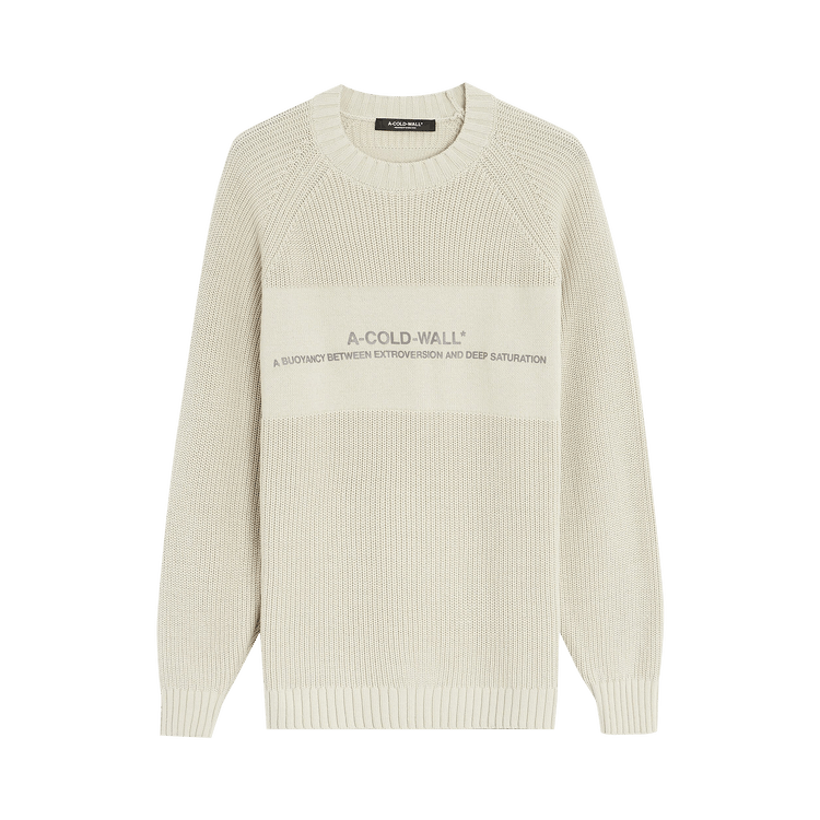A-Cold-Wall* Dialogue Logo Crew Knit 'Bone'