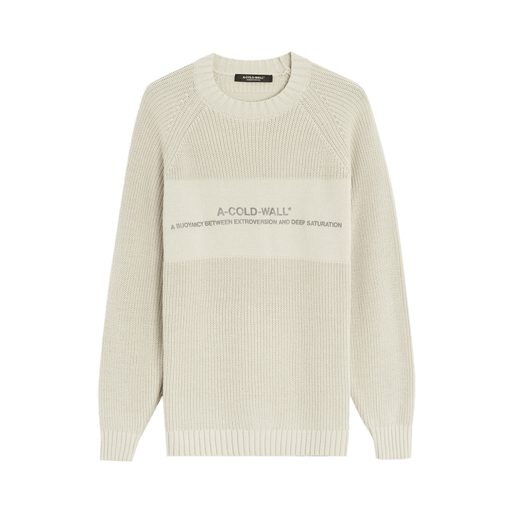 A-Cold-Wall* Dialogue Logo Crew Knit 'Bone'