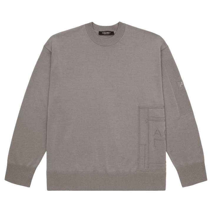 A-Cold-Wall* Wrap Stitch Knit 'Mid Grey'