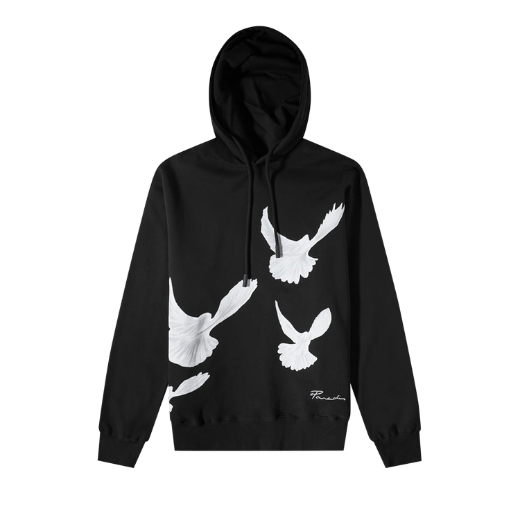 3.PARADIS Singing Doves Hooded Sweater 'Black'