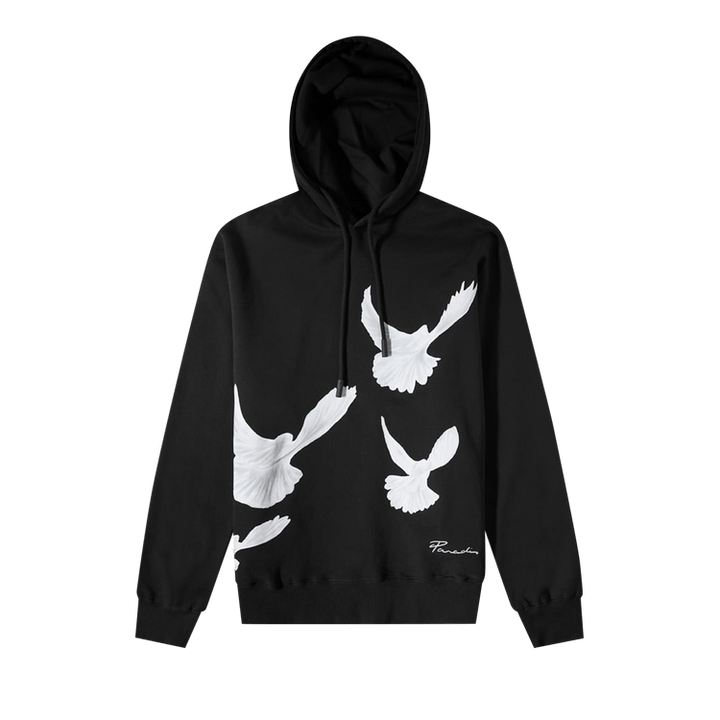 3.PARADIS Singing Doves Hooded Sweater 'Black'