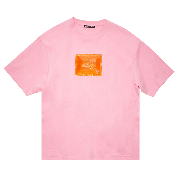 Acne Studios Inflatable Face Logo Patch T-Shirt 'Bubblegum Pink'