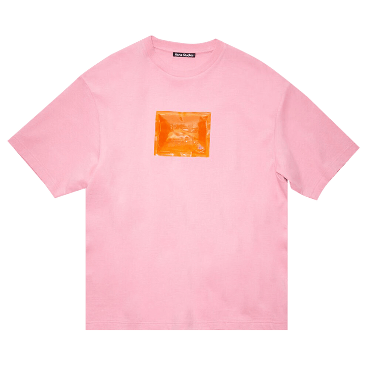 Acne Studios Inflatable Face Logo Patch T-Shirt 'Bubblegum Pink'