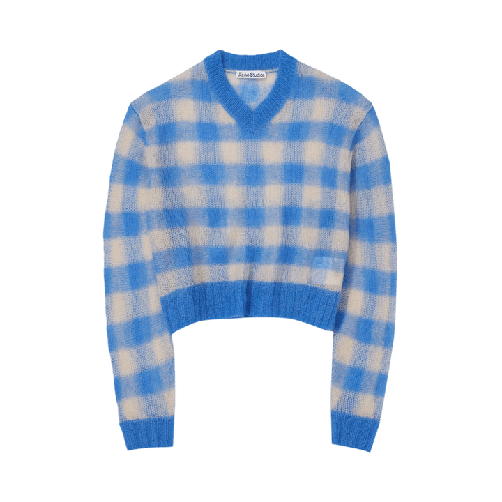 Acne Studios Gingham Jumper 'Blue/Light Beige'