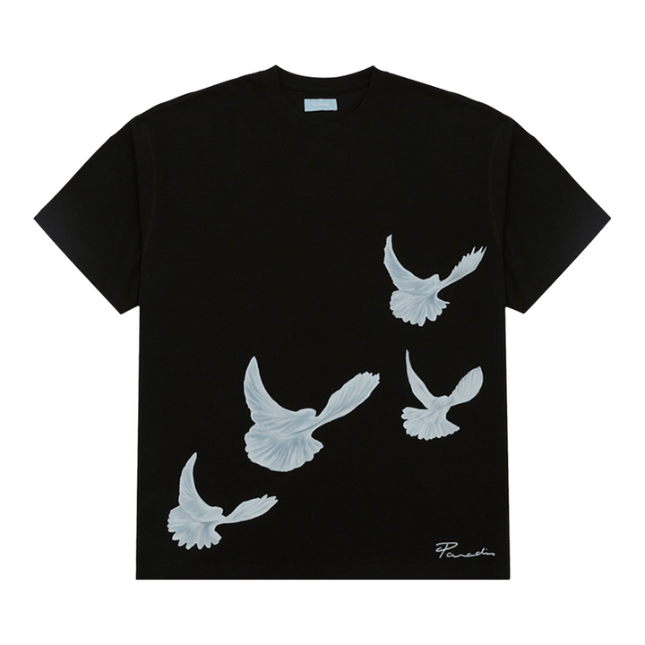 3.PARADIS Singing Doves T-Shirt 'Black'