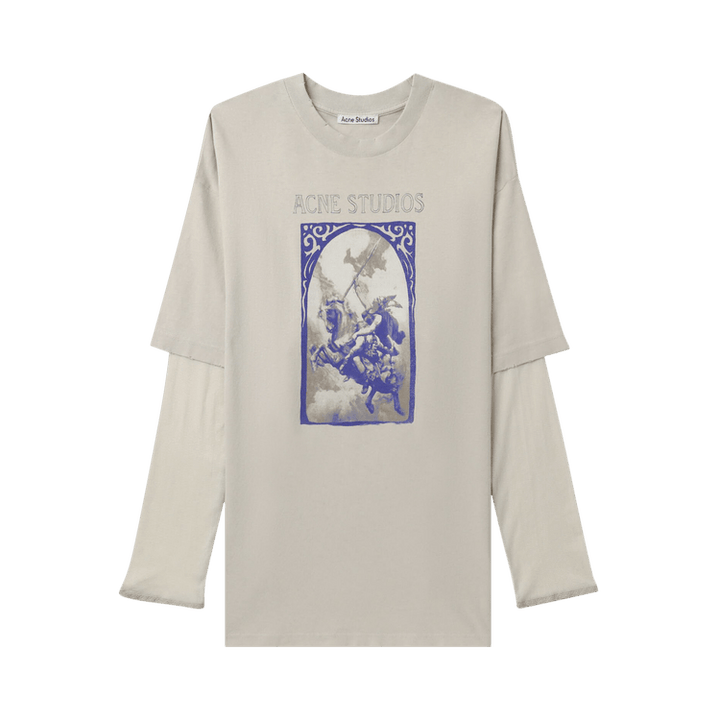 Acne Studios Layered Printed T-Shirt 'Beige'