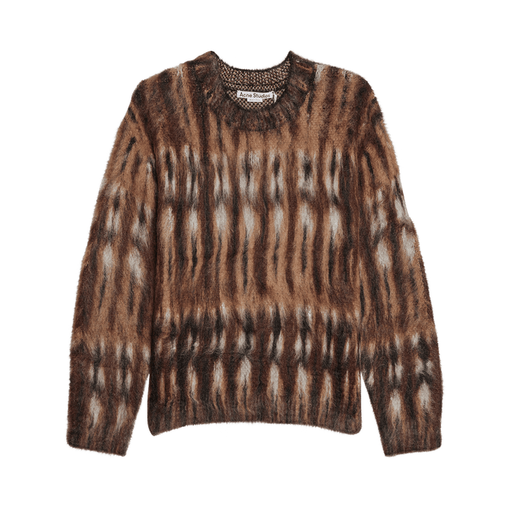 Acne Studios Brushed Jacquard Jumper 'Brown/Multicolor'