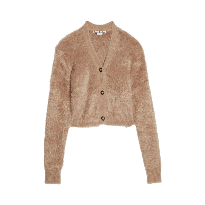 Acne Studios Fluffy Knit Cardigan 'Camel/Brown'