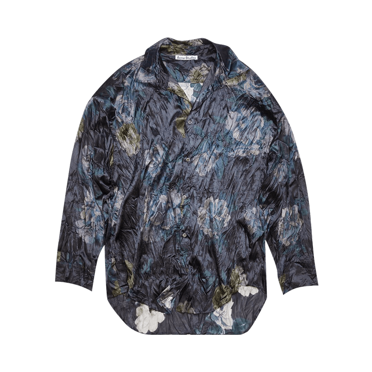 Acne Studios Printed Button-Up Shirt 'Navy'