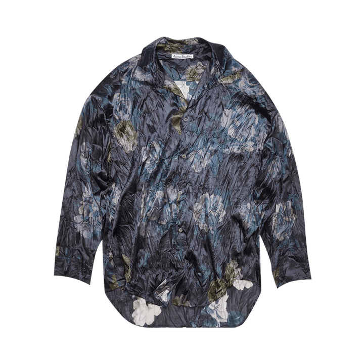 Acne Studios Printed Button-Up Shirt 'Navy'