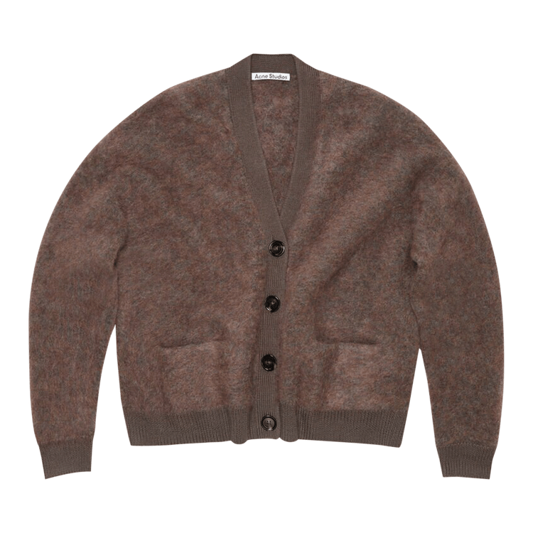 Acne Studios Wool Mohair Cardigan 'Brown/Blue Melange'