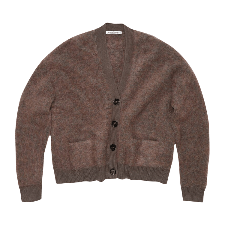 Acne Studios Wool Mohair Cardigan 'Brown/Blue Melange'