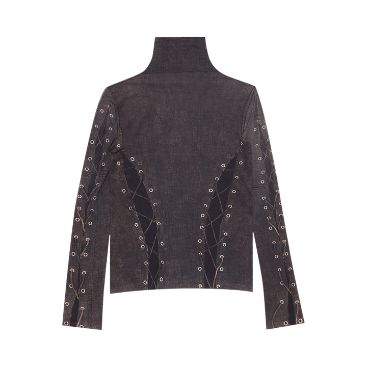 Acne Studios Trompe L'Oeil Top 'Dark Brown/Beige'