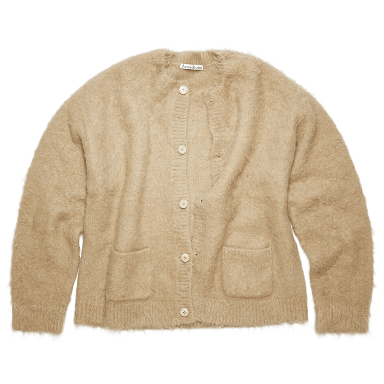 Acne Studios Wool Mohair Cardigan 'Dark Beige'