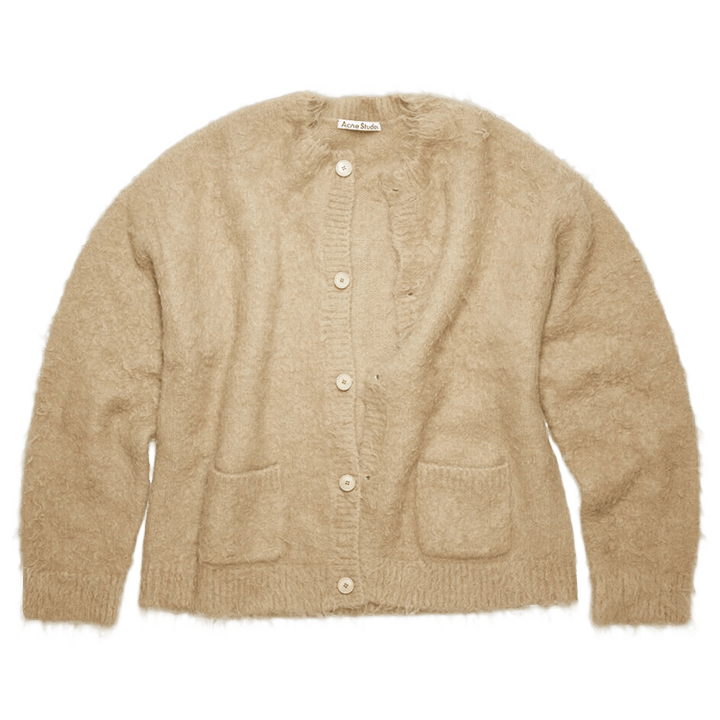 Acne Studios Wool Mohair Cardigan 'Dark Beige'