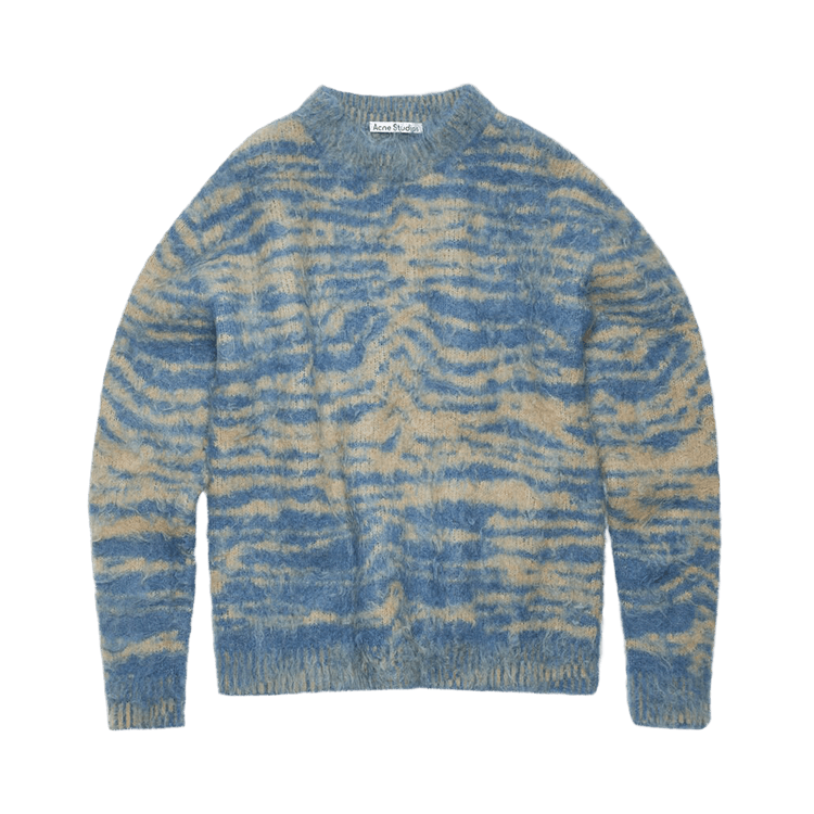 Acne Studios Crewneck Wool Jumper 'Denim Blue/Dark Beige'