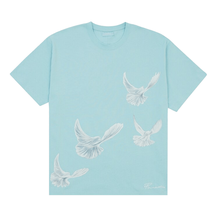 3.PARADIS Singing Doves T-Shirt 'Sky Blue'