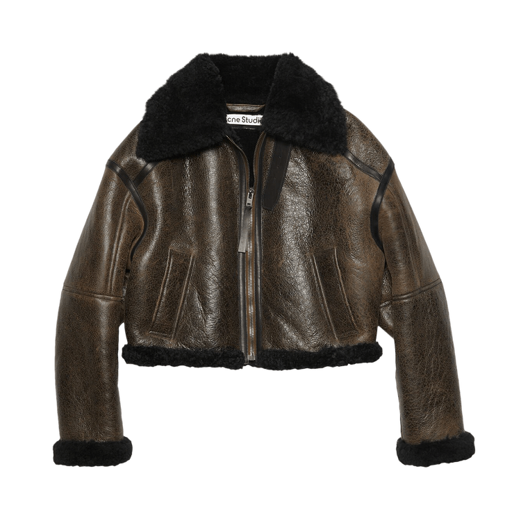 Acne Studios Shearling Jacket 'Dark Brown/Black'