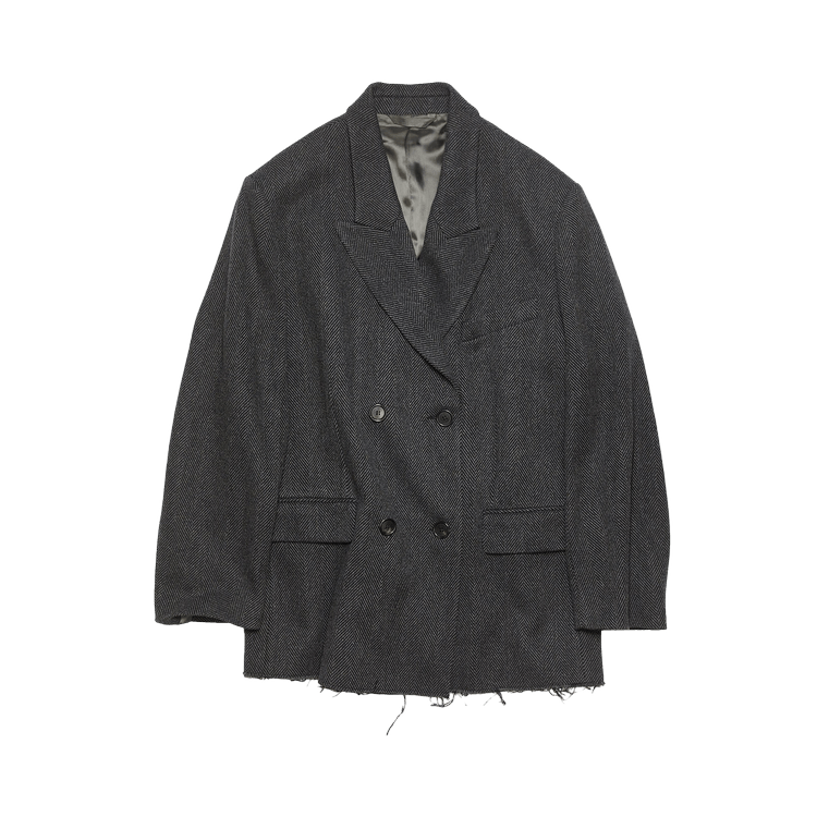 Acne Studios Double-Breasted Wool Jacket 'Grey/Black'