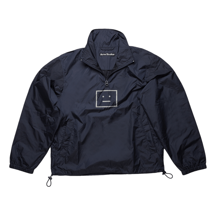 Acne Studios Face Motif Half-Zip Jacket 'Navy'