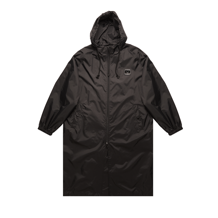Acne Studios Face Plaque Technical Raincoat 'Black'