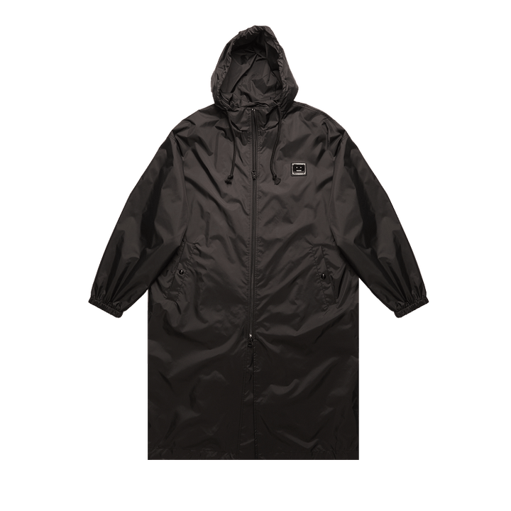 Acne Studios Face Plaque Technical Raincoat 'Black'