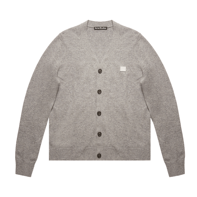 Acne Studios V-Neck Wool Cardigan 'Grey Melange'