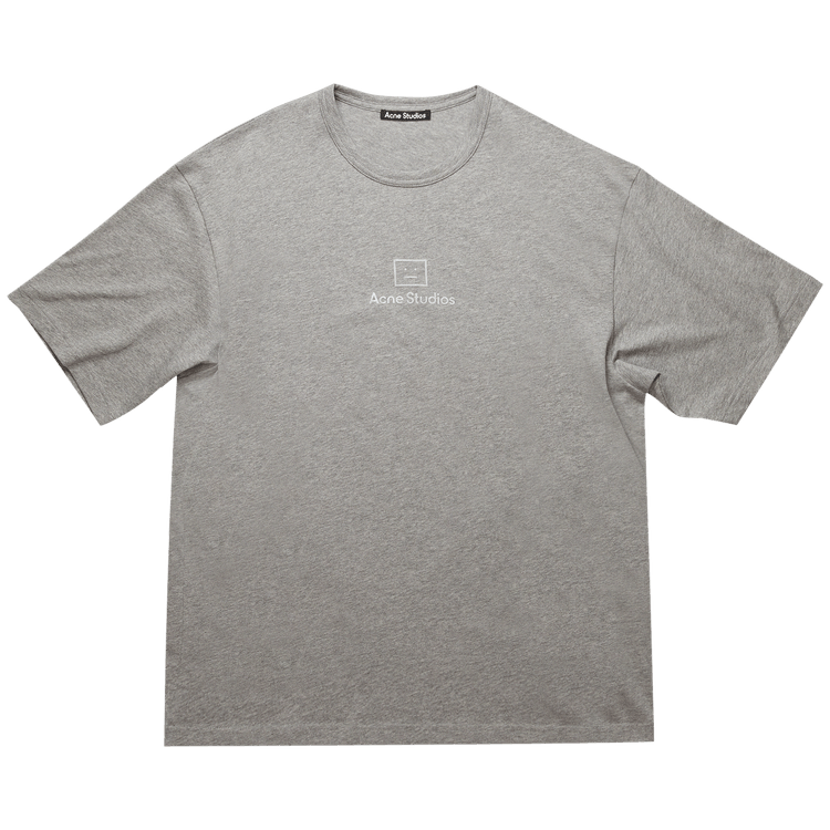 Acne Studios Reflective Face Motif T-Shirt 'Light Grey Melange'