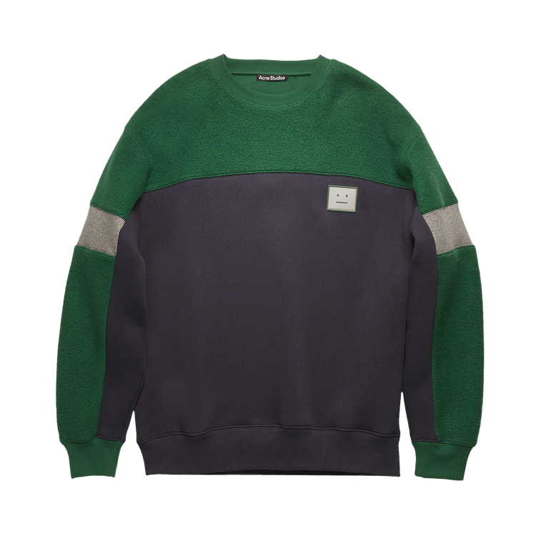 Acne Studios Contrast-Panel Fleece Sweatshirt 'Navy'