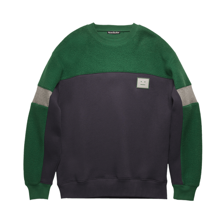 Acne Studios Contrast-Panel Fleece Sweatshirt 'Navy'