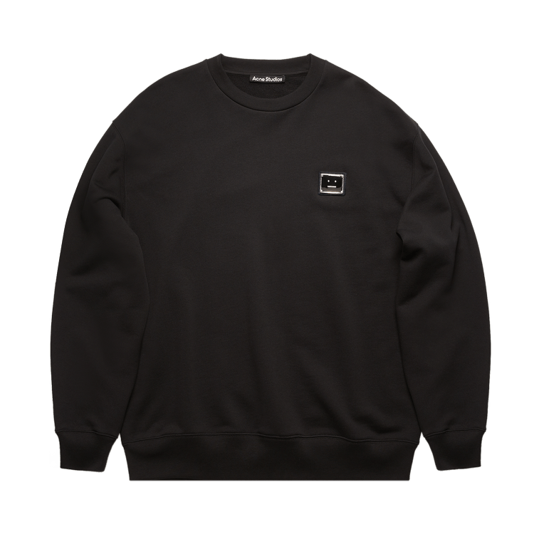 Acne Studios Oversized Logo Plaque Sweatshirt 'Black'